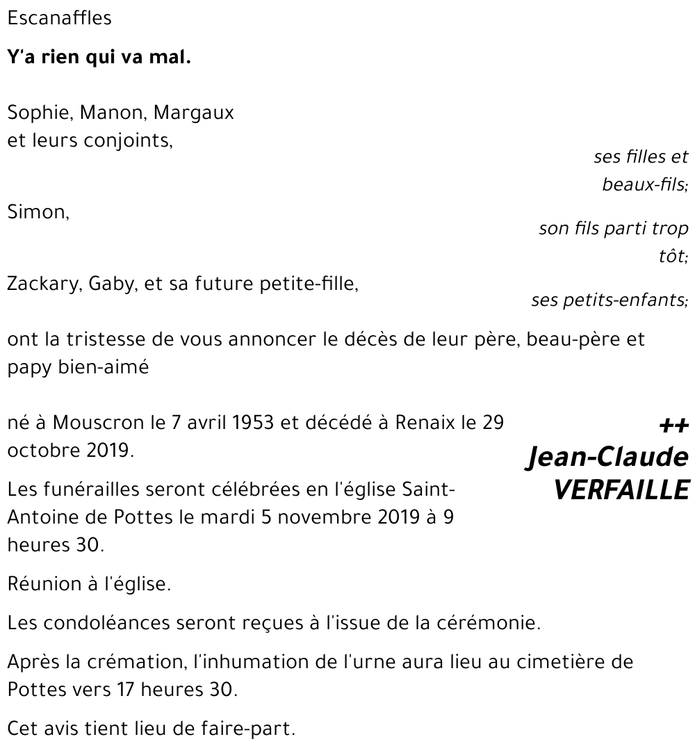 Jean-Claude VERFAILLE