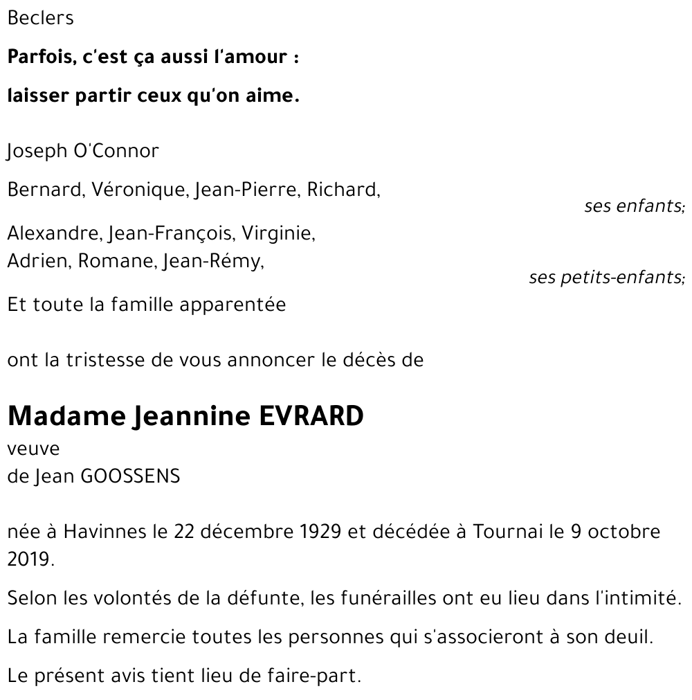 Jeannine EVRARD