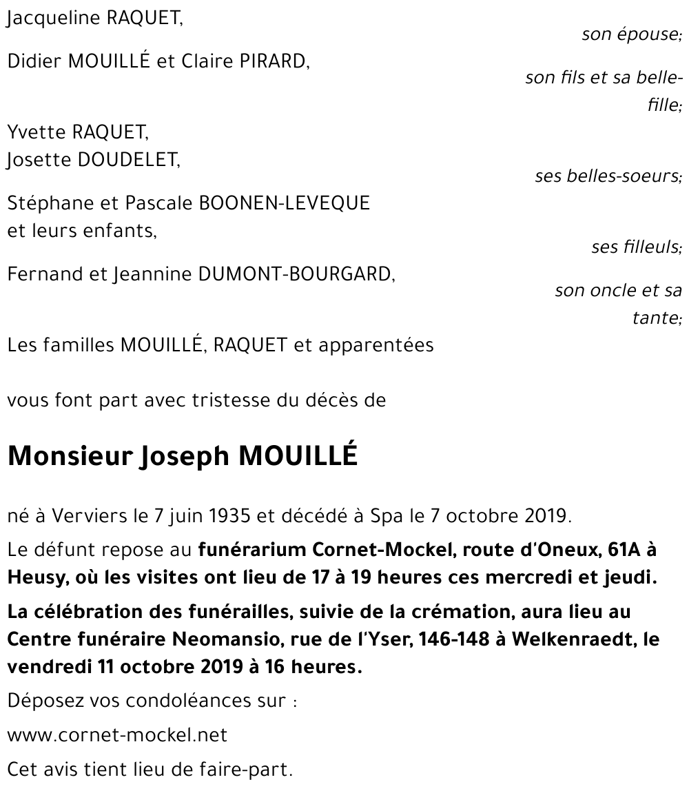 Joseph MOUILLÉ