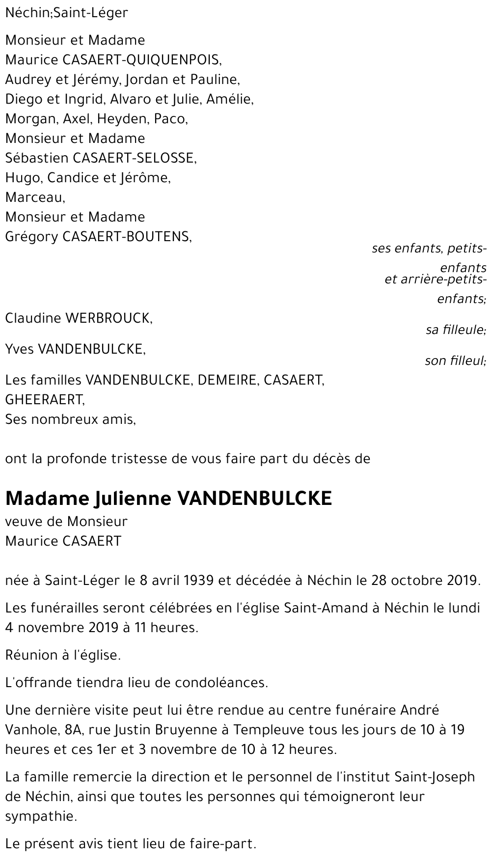 Julienne VANDENBULCKE