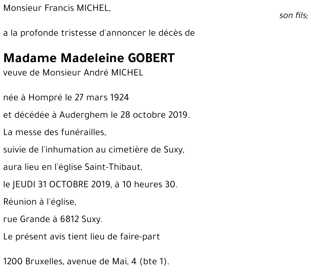 Madeleine GOBERT