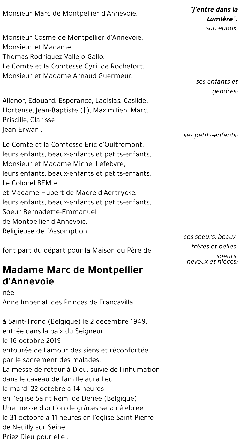 Marc de Montpellier d'Annevoie