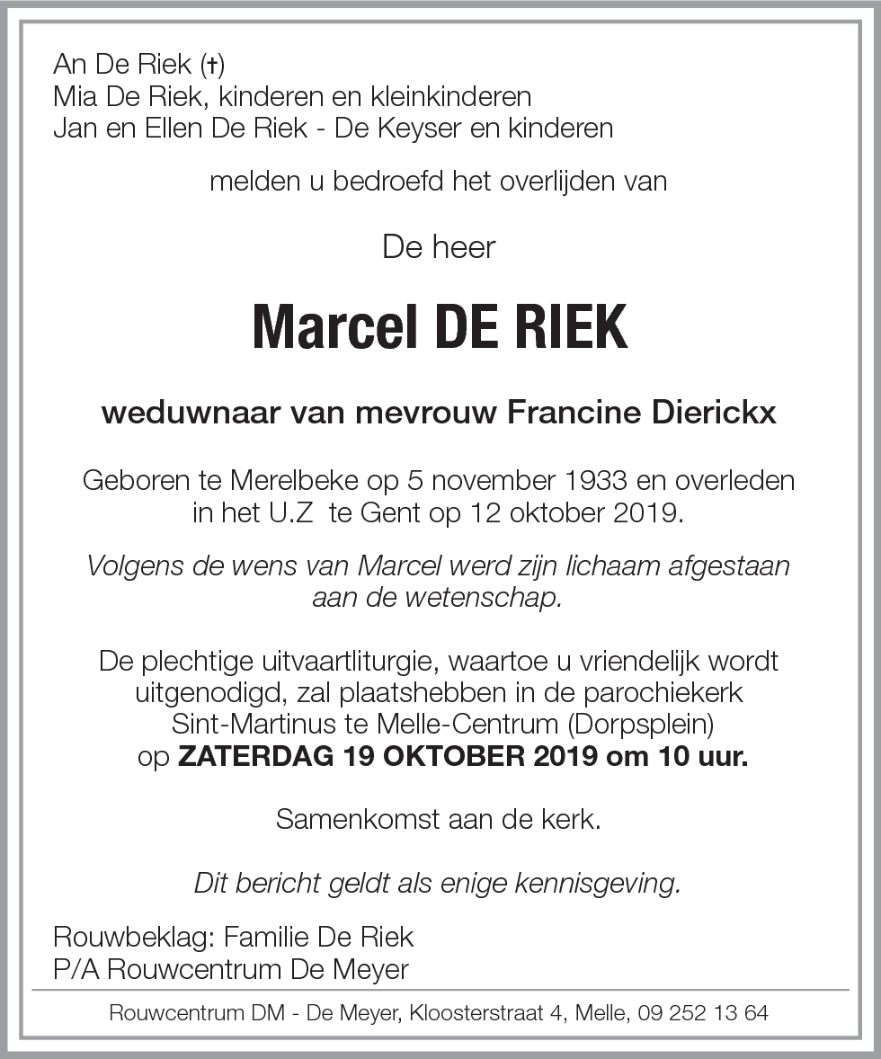 Marcel De Riek