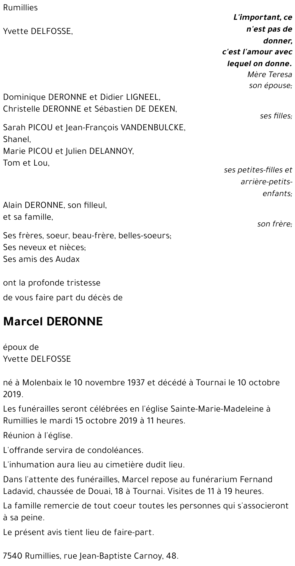 Marcel DERONNE
