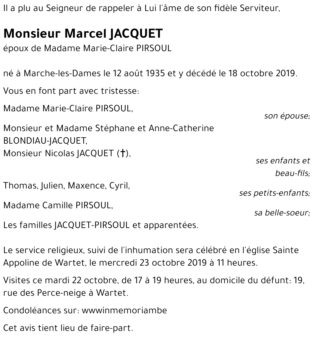 MARCEL JACQUET