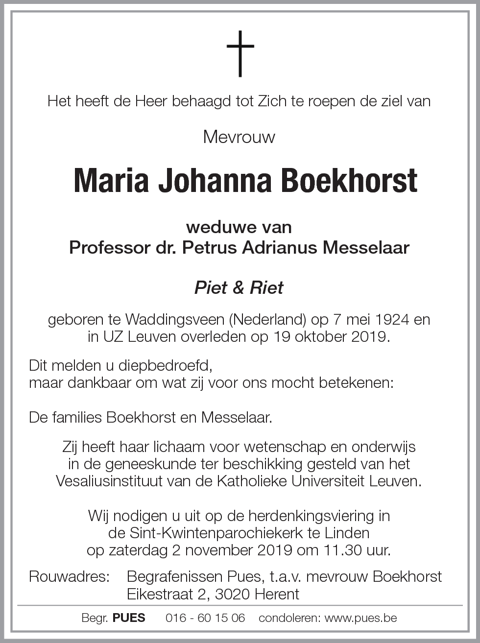 Maria Johanna Boekhorst