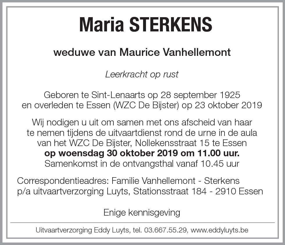 Maria Sterkens