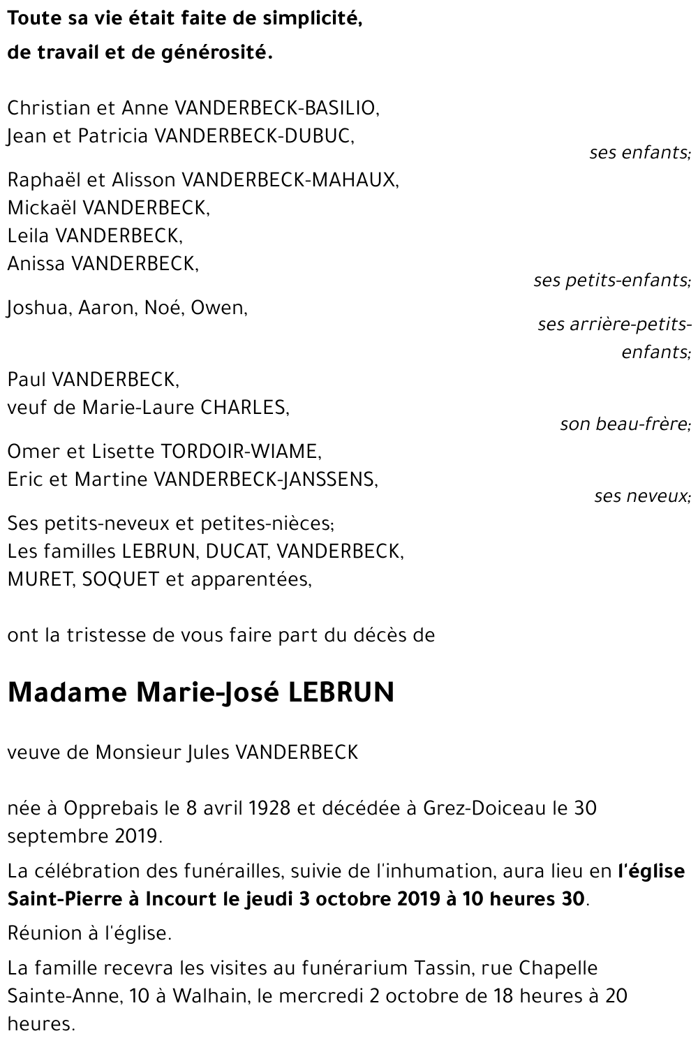 Marie-José LEBRUN
