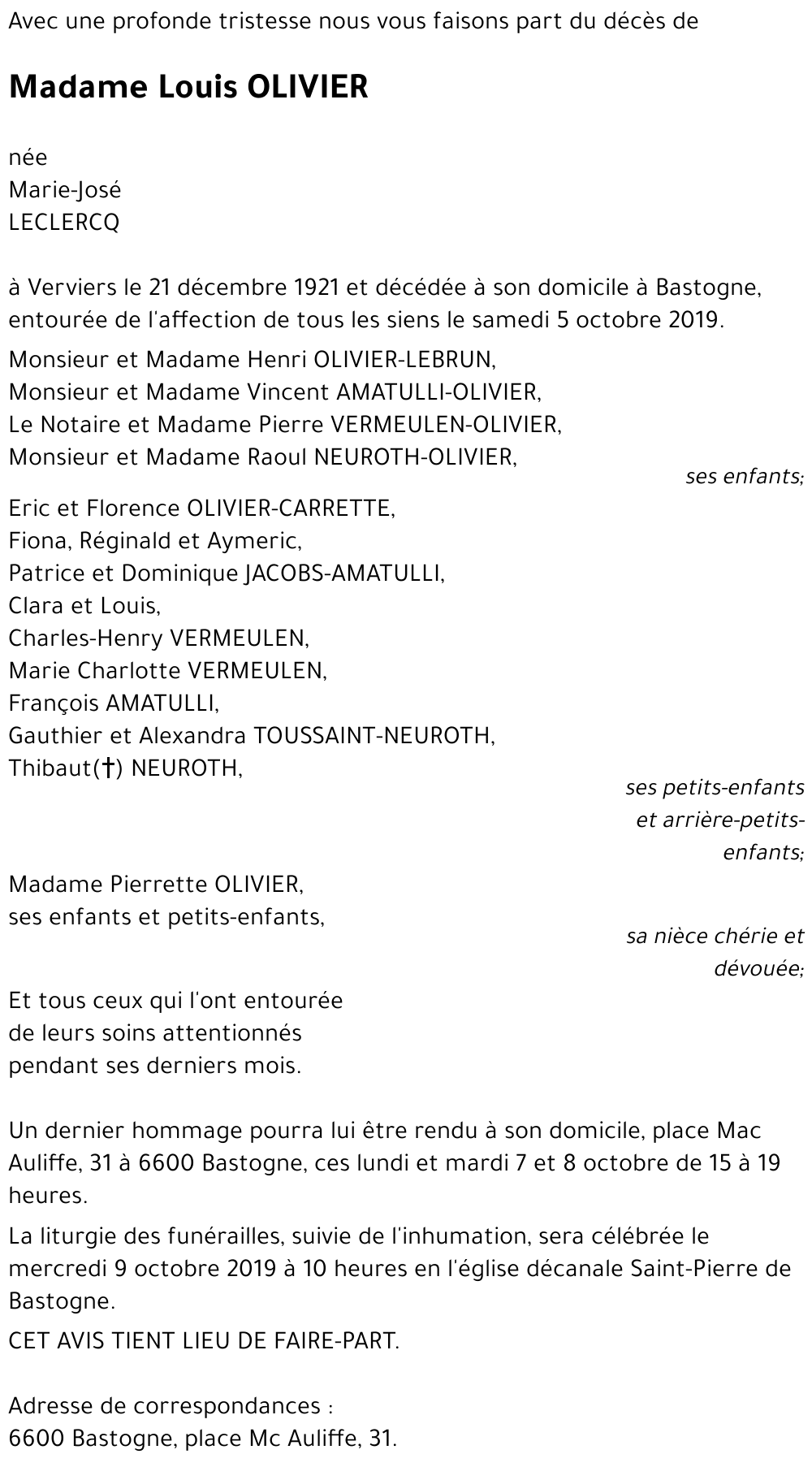 Marie-José LECLERCQ