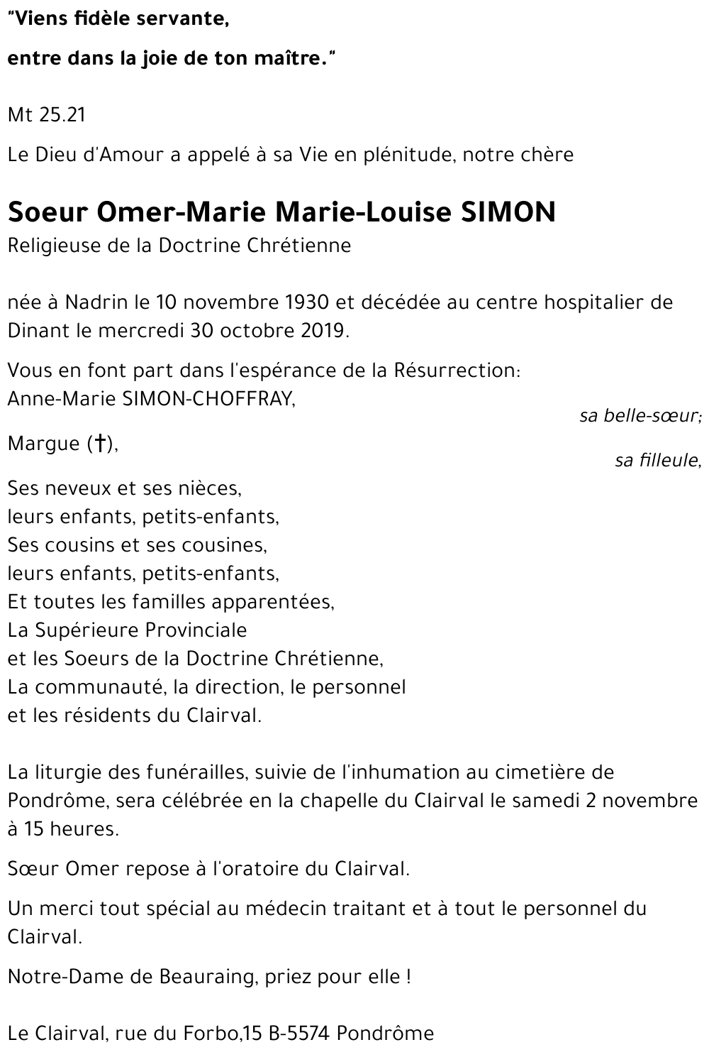 Marie-Louise SIMON
