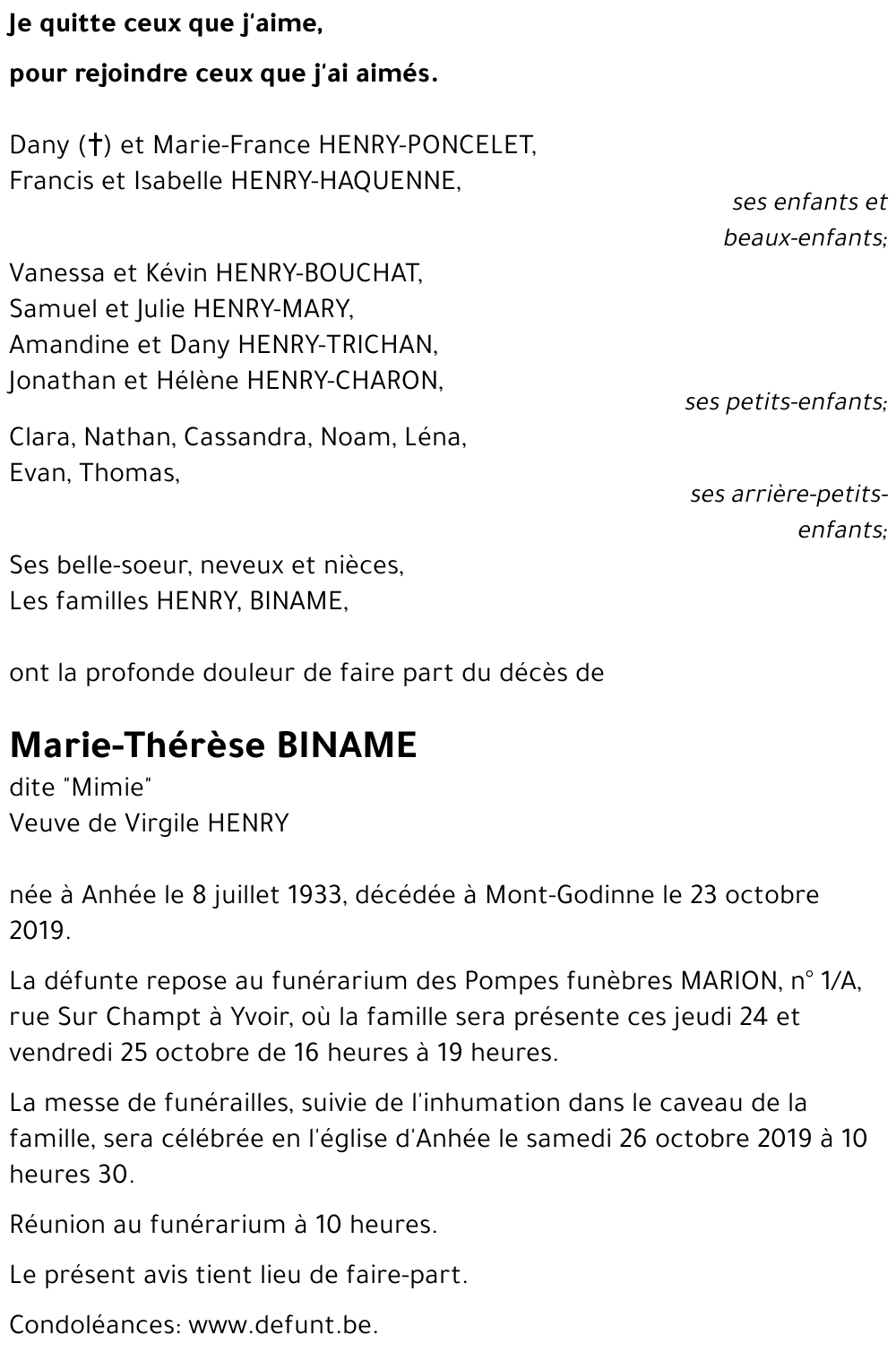 Marie-Thérèse BINAME