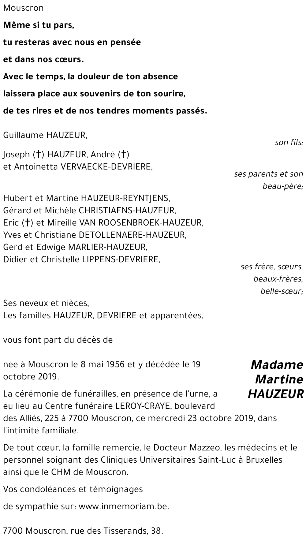 Martine HAUZEUR