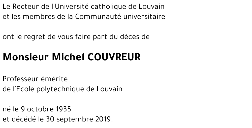 Michel COUVREUR