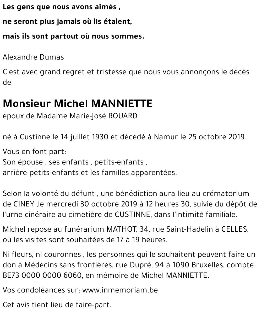 Michel MANNIETTE