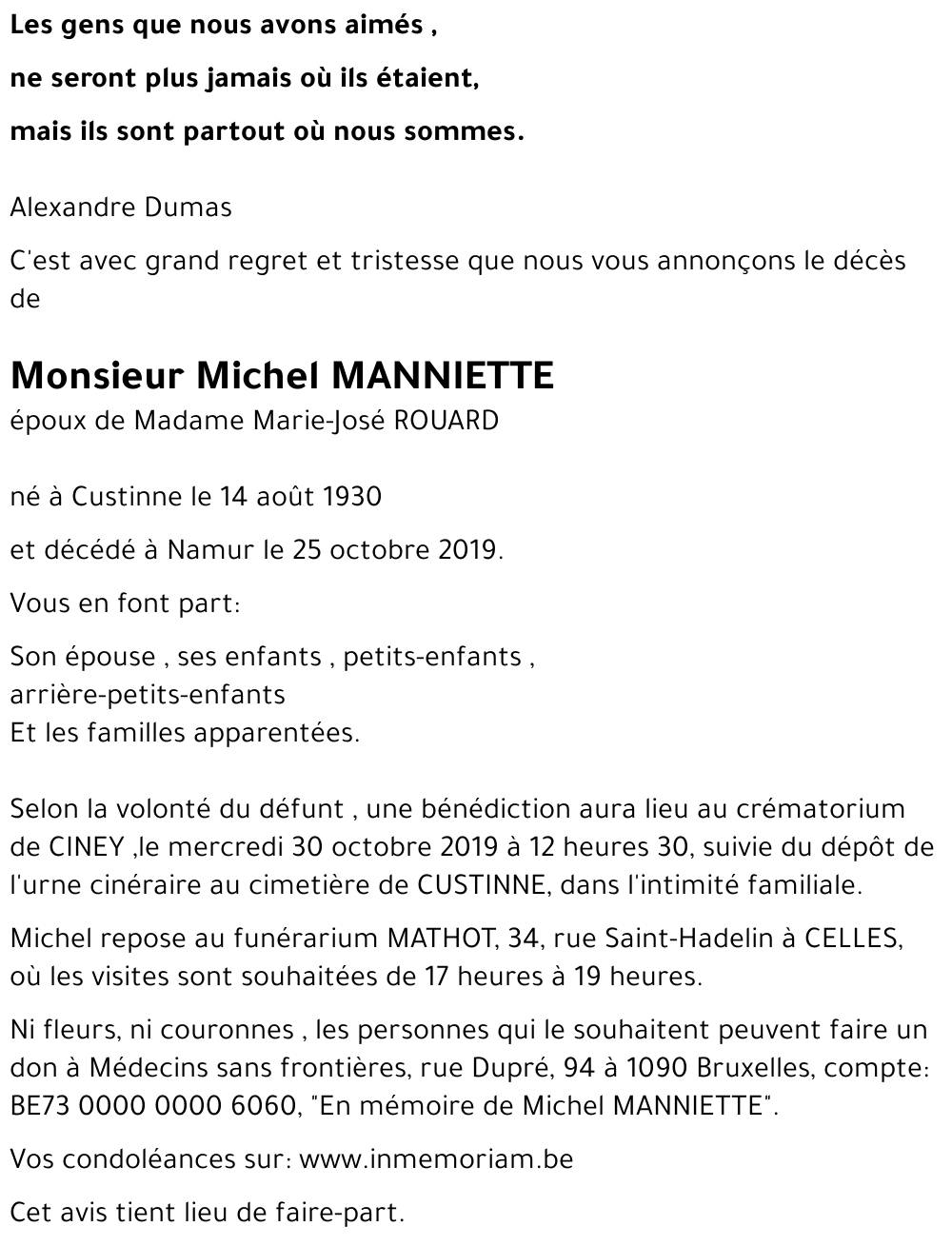 Michel MANNIETTE