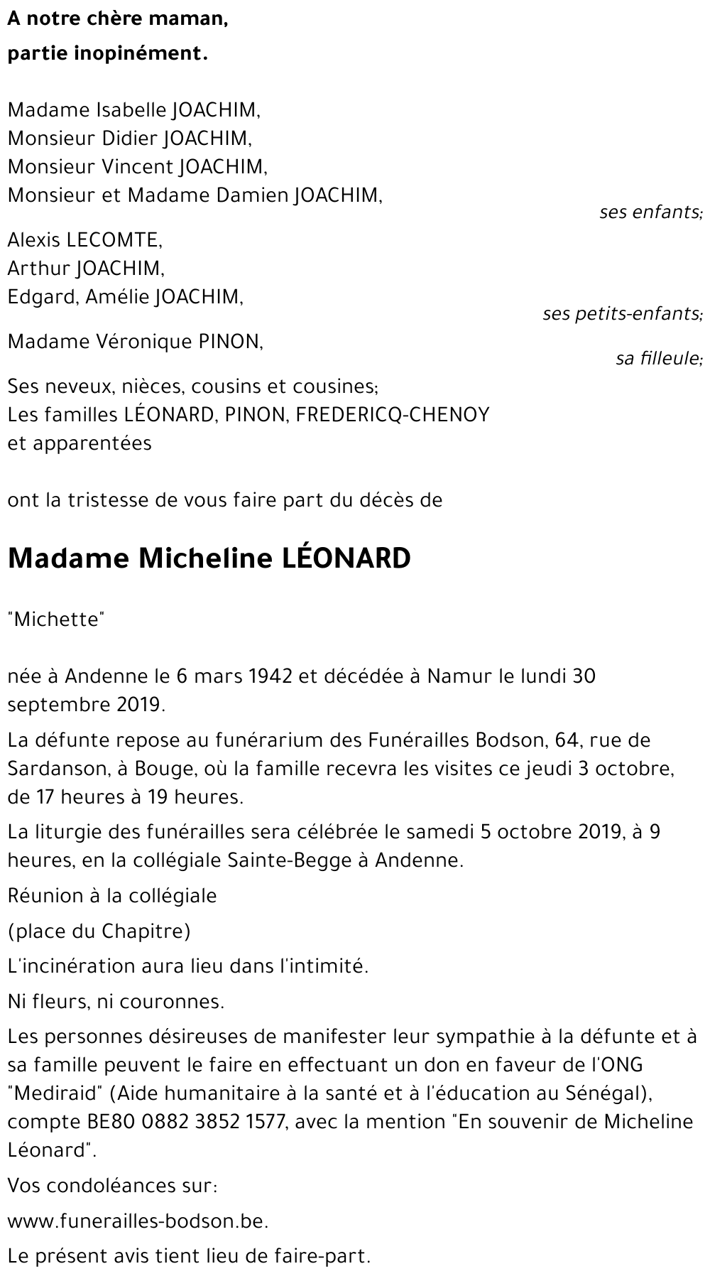 Micheline LÉONARD
