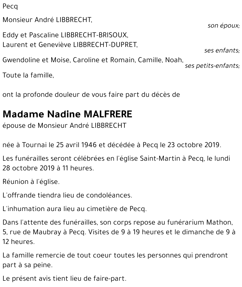 Nadine MALFRERE
