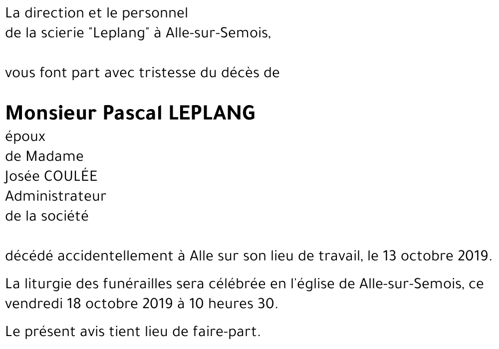 Pascal LEPLANG