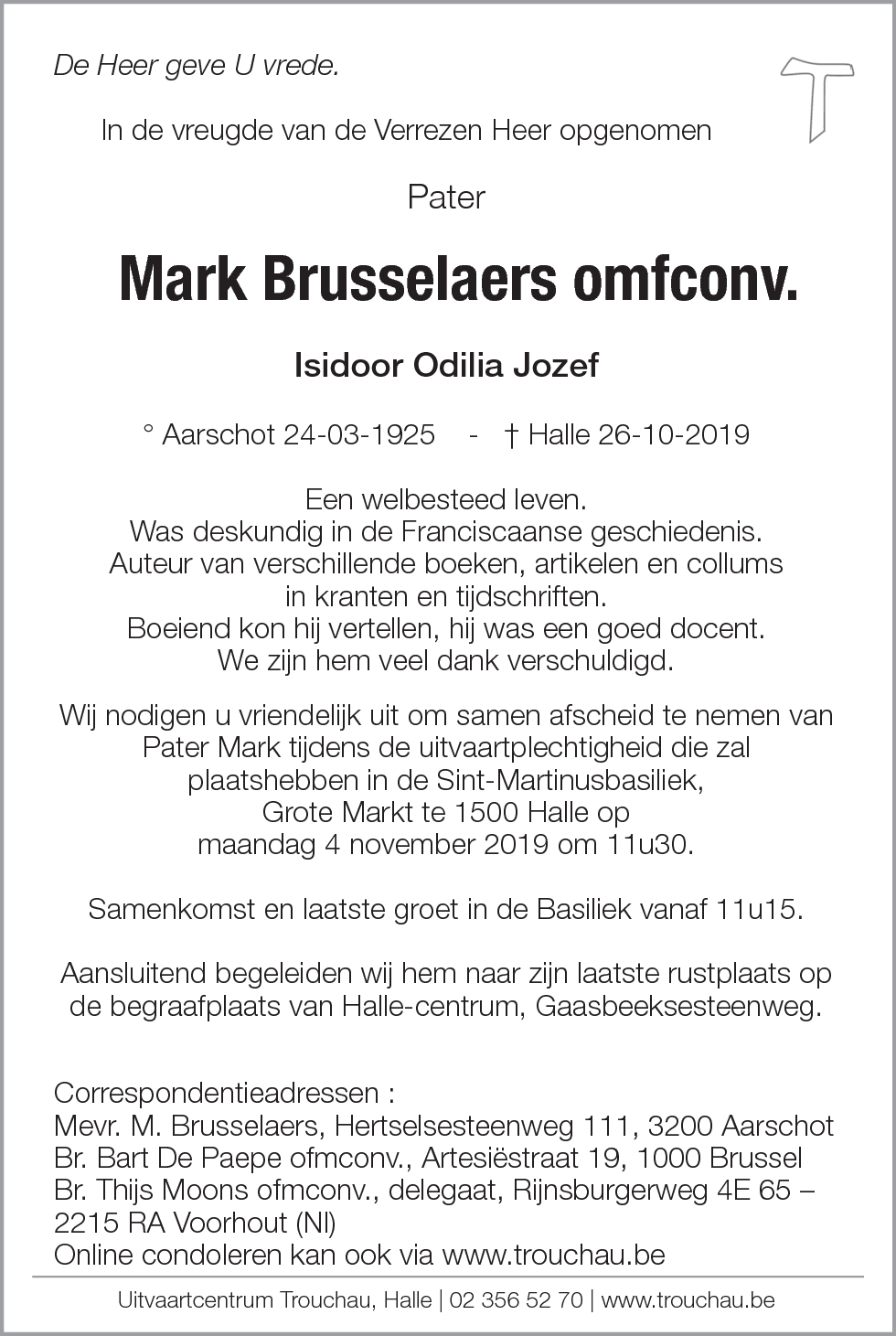 Pater Pater Mark Brusselaers ofmconv.
