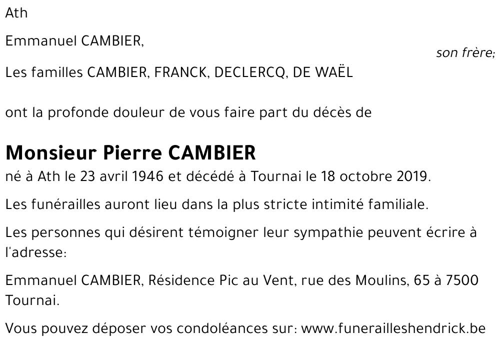 Pierre CAMBIER