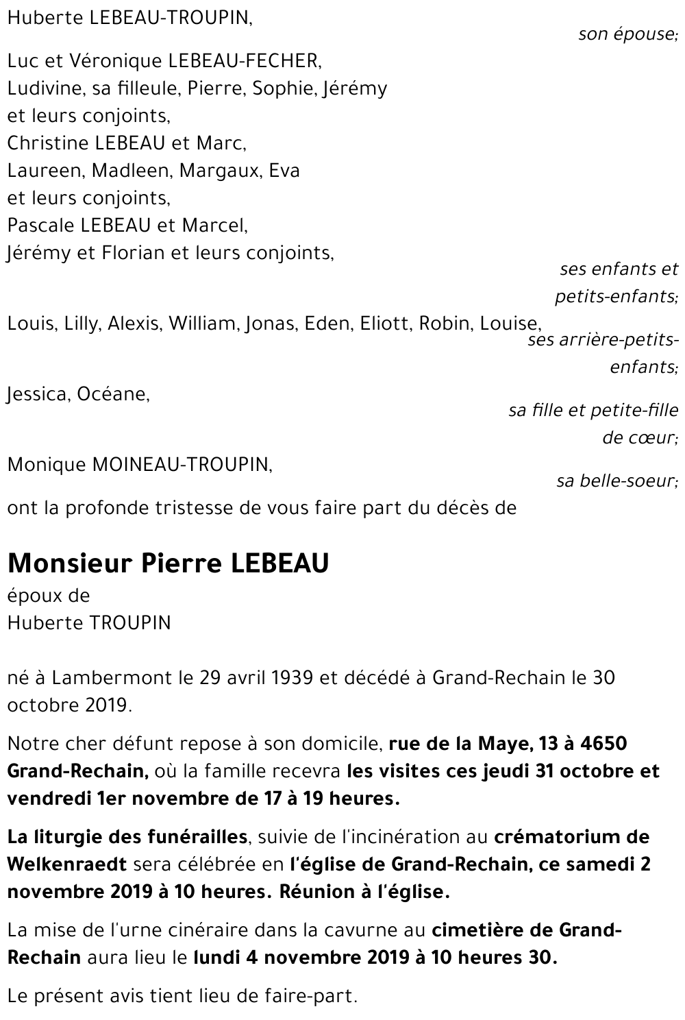 Pierre LEBEAU