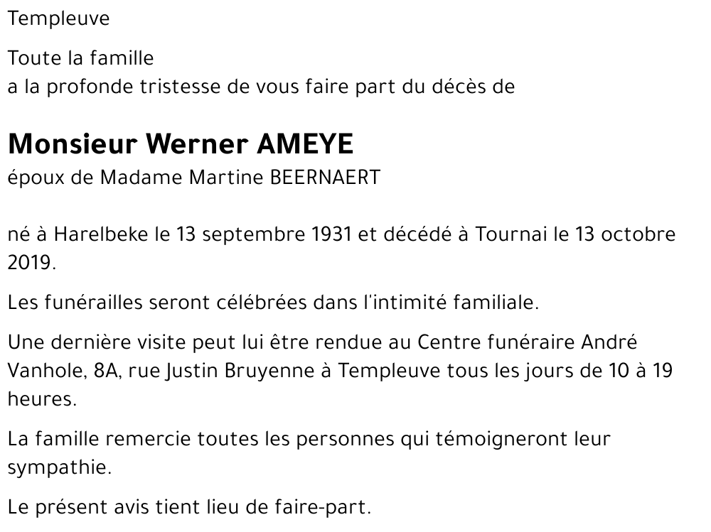 Werner AMEYE