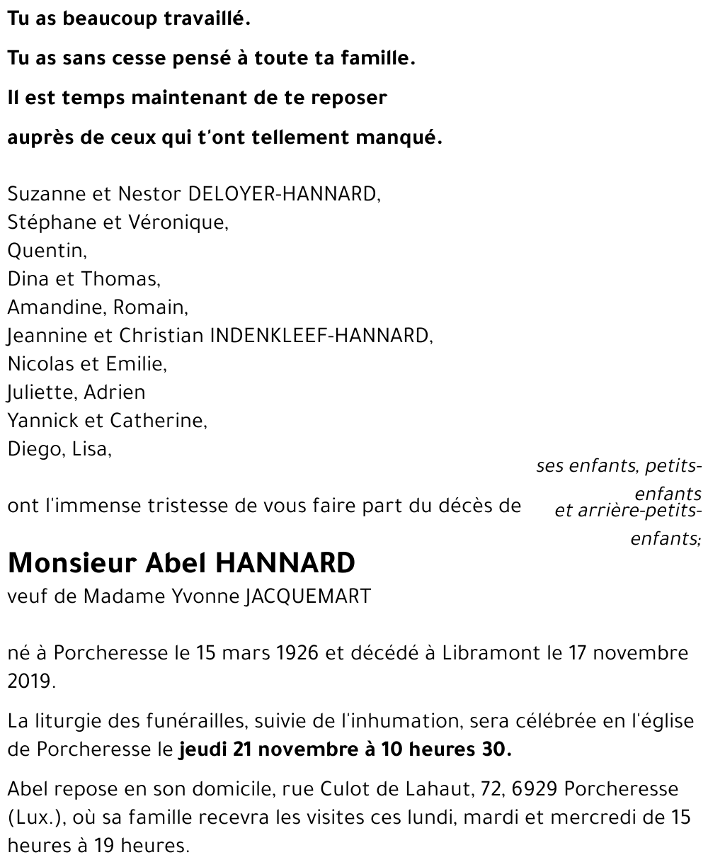 Abel HANNARD