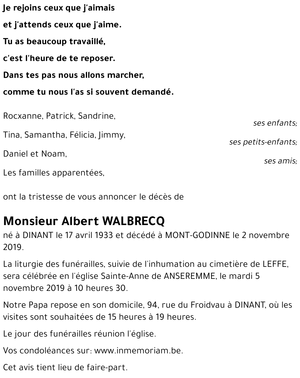 Albert WALBRECQ