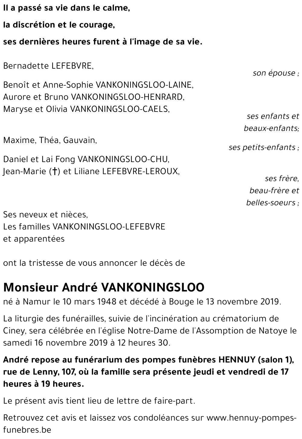 André VANKONINGSLOO