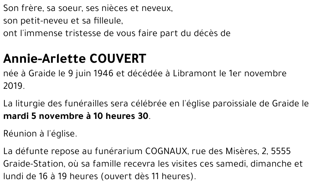 Annie-Arlette COUVERT