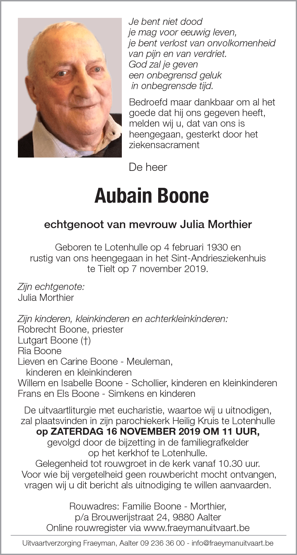 Aubain Boone