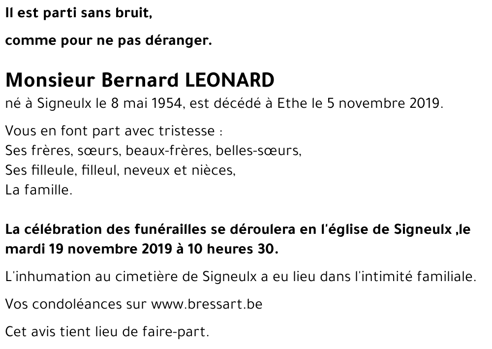 Bernard LEONARD 