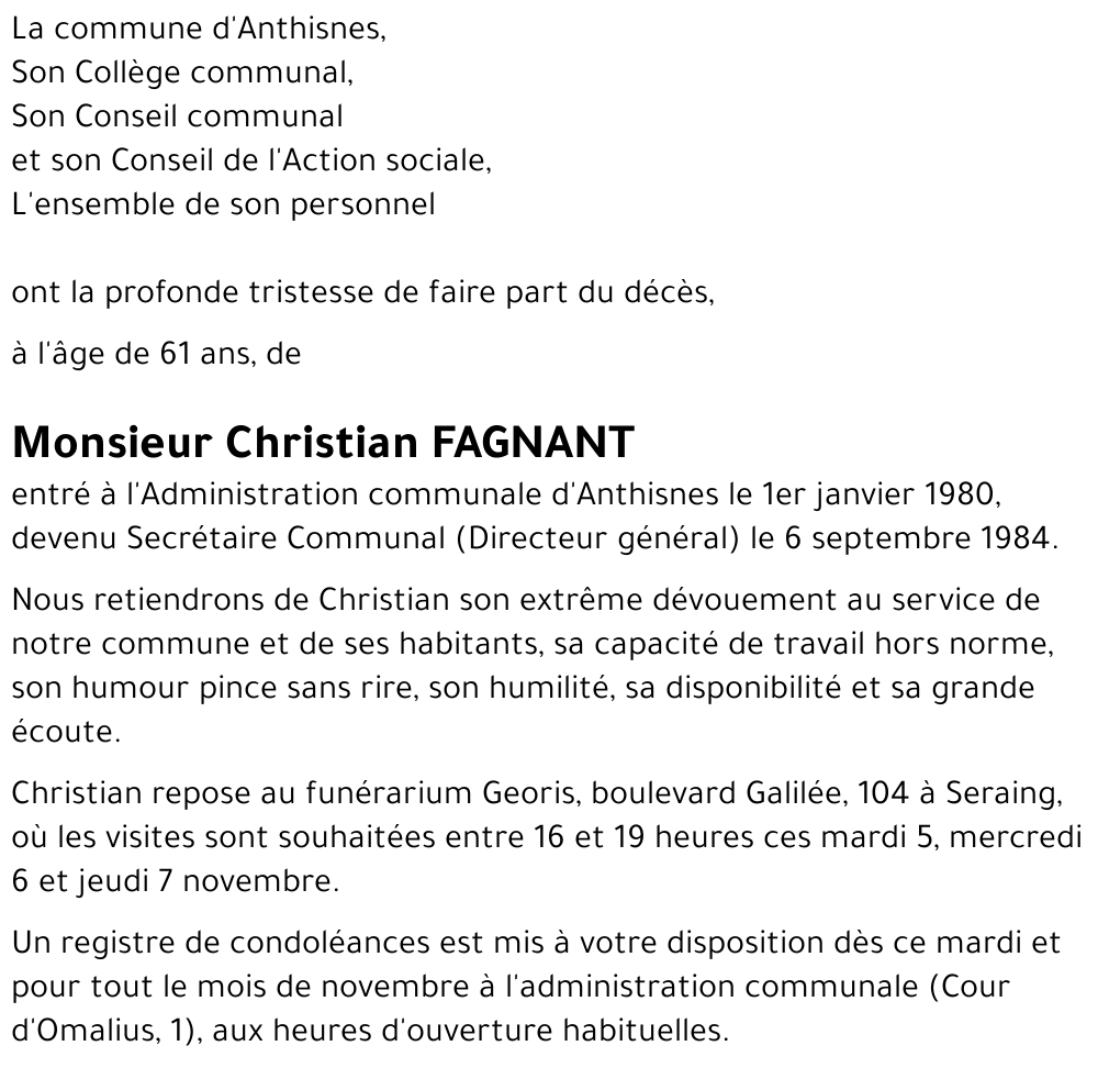 Christian FAGNANT