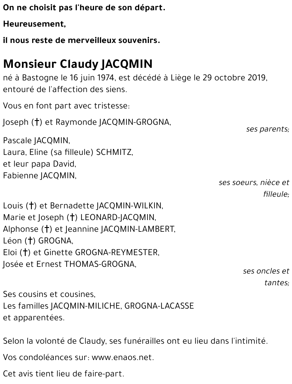 Claudy JACQMIN