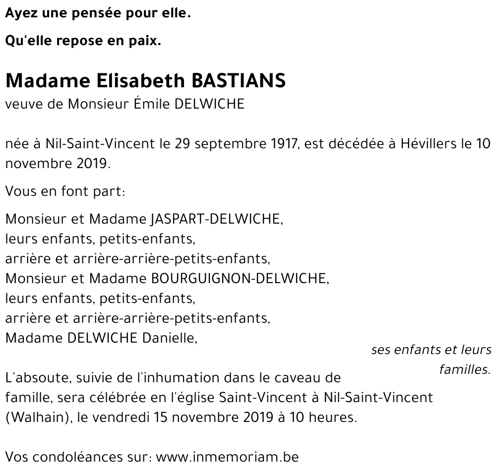 Elisabeth BASTIANS