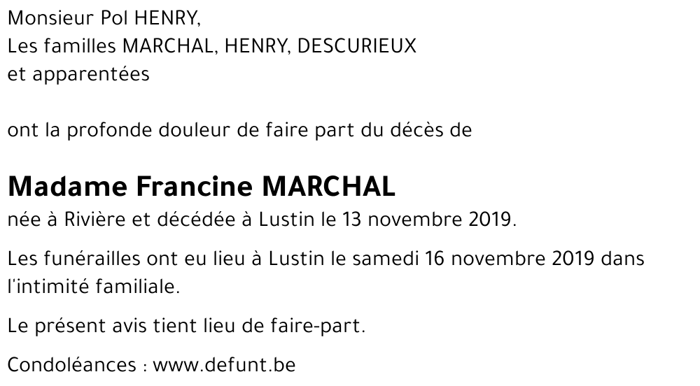 Francine MARCHAL