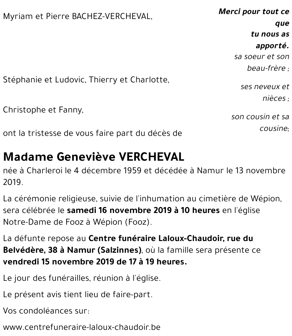 Geneviève VERCHEVAL