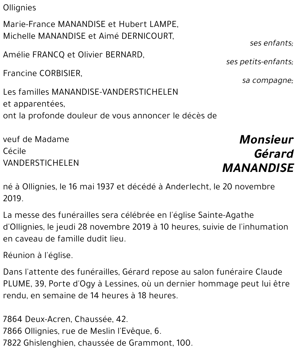 Gérard MANANDISE