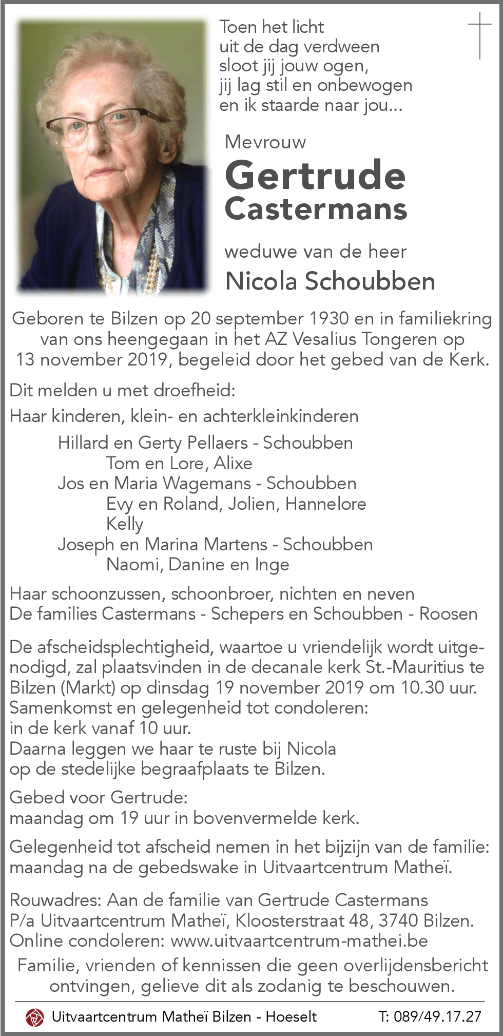 GERTRUDIS CASTERMANS