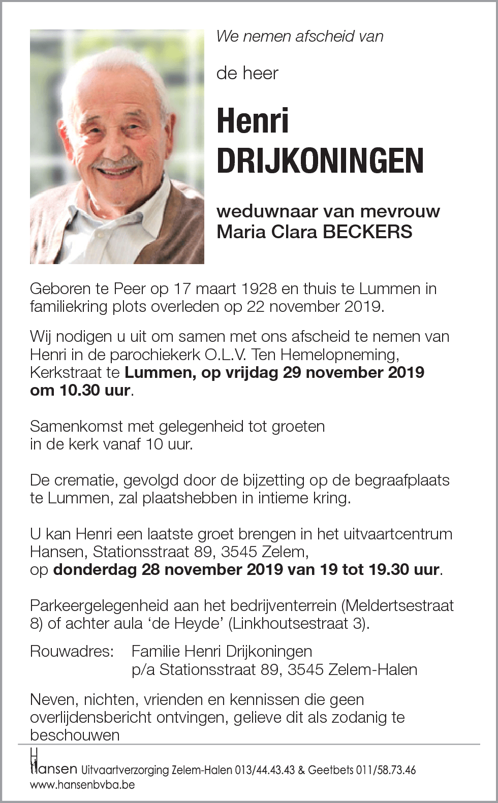 Henri DRIJKONINGEN