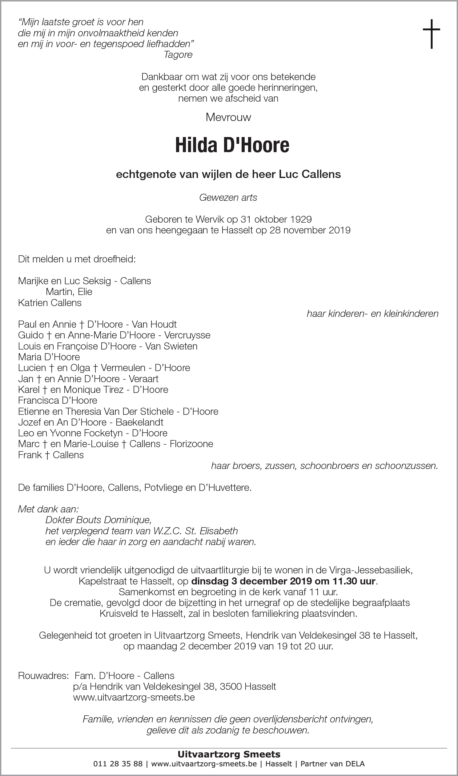 Hilda D'Hoore