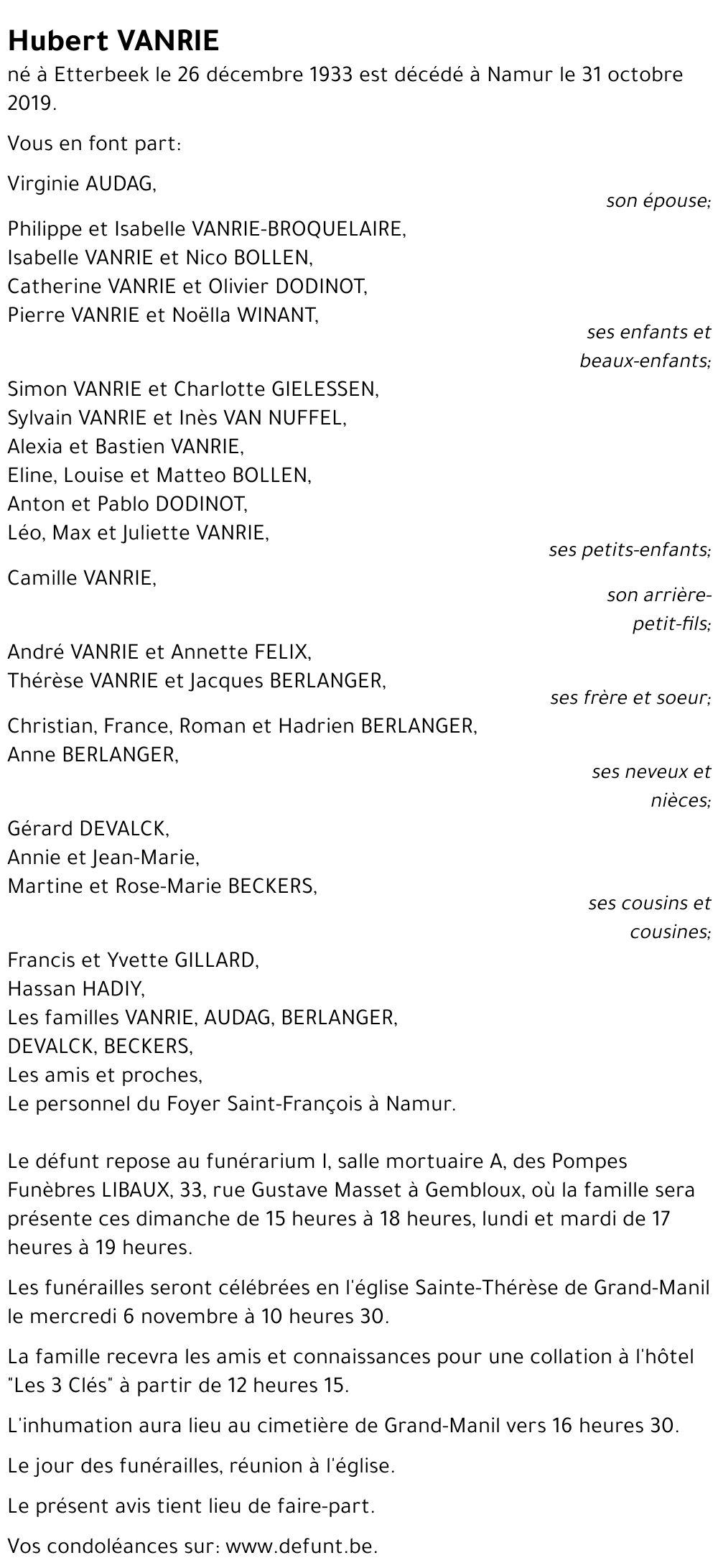 Hubert VANRIE