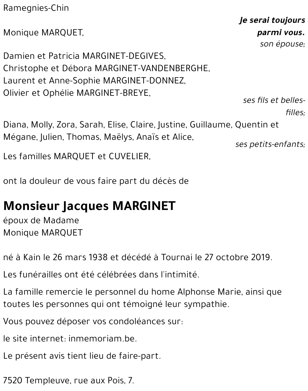 Jacques MARGINET