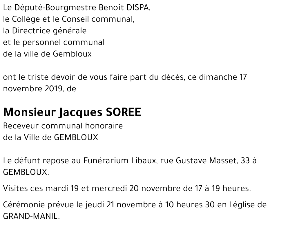 Jacques SOREE