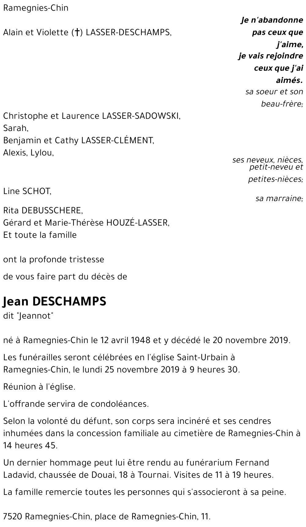 Jean DESCHAMPS