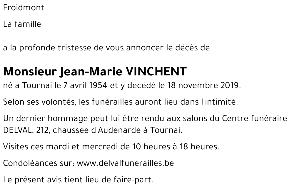 Jean-Marie VINCHENT