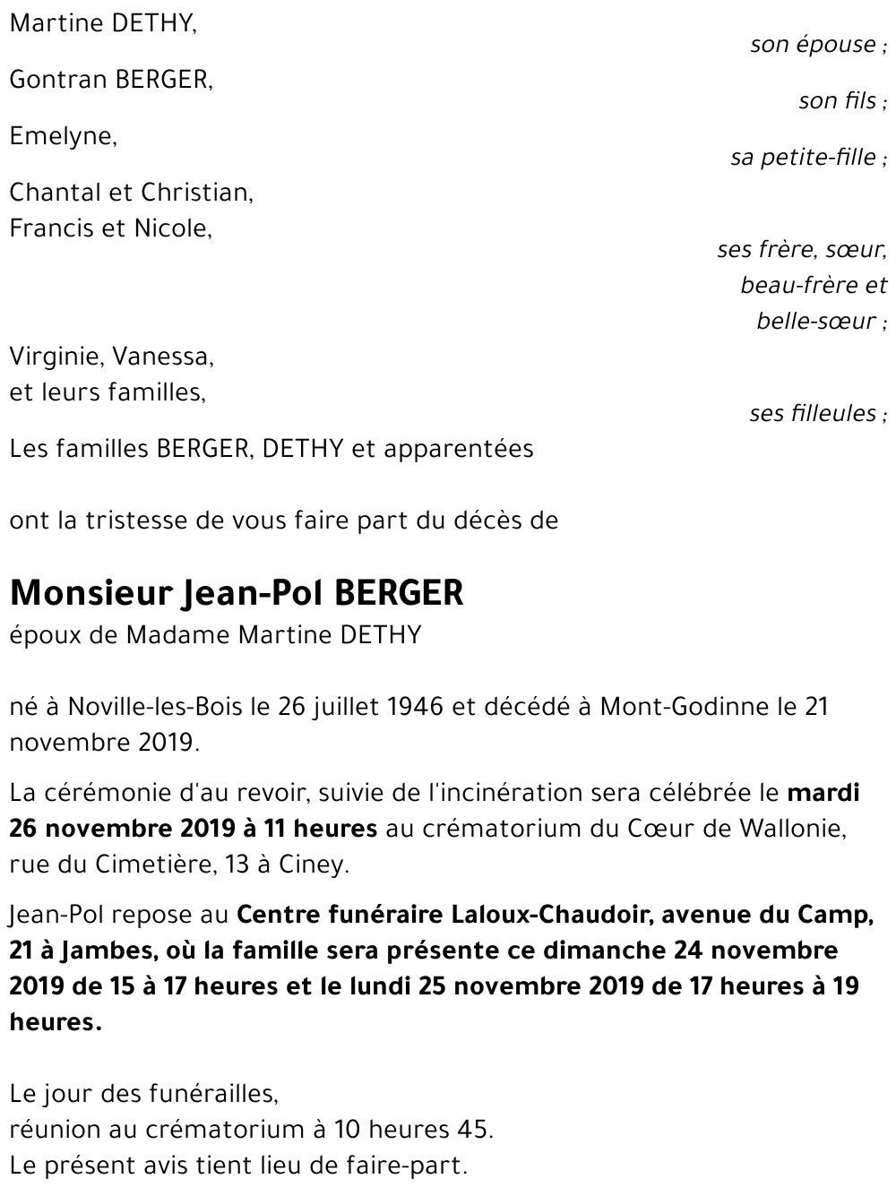 Jean-Pol BERGER