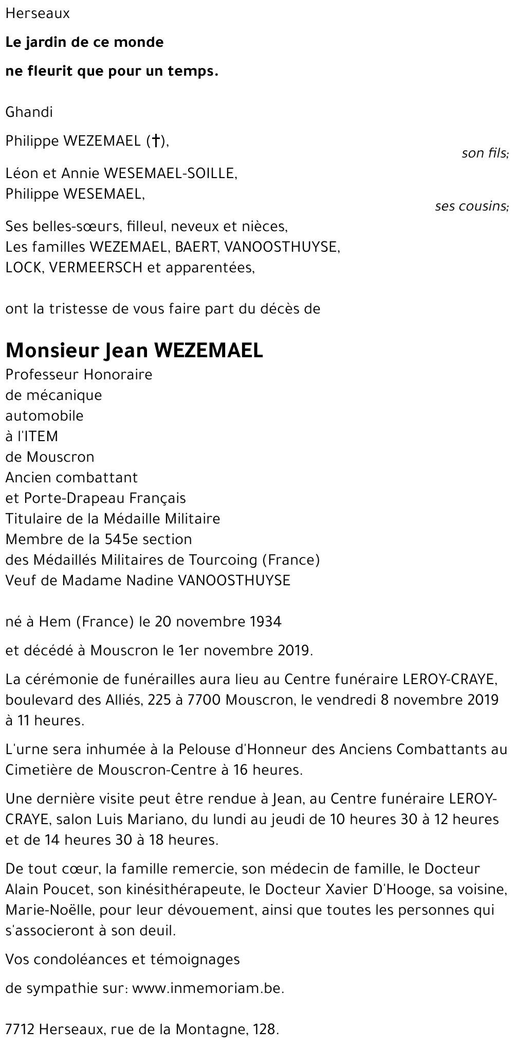 Jean WEZEMAEL