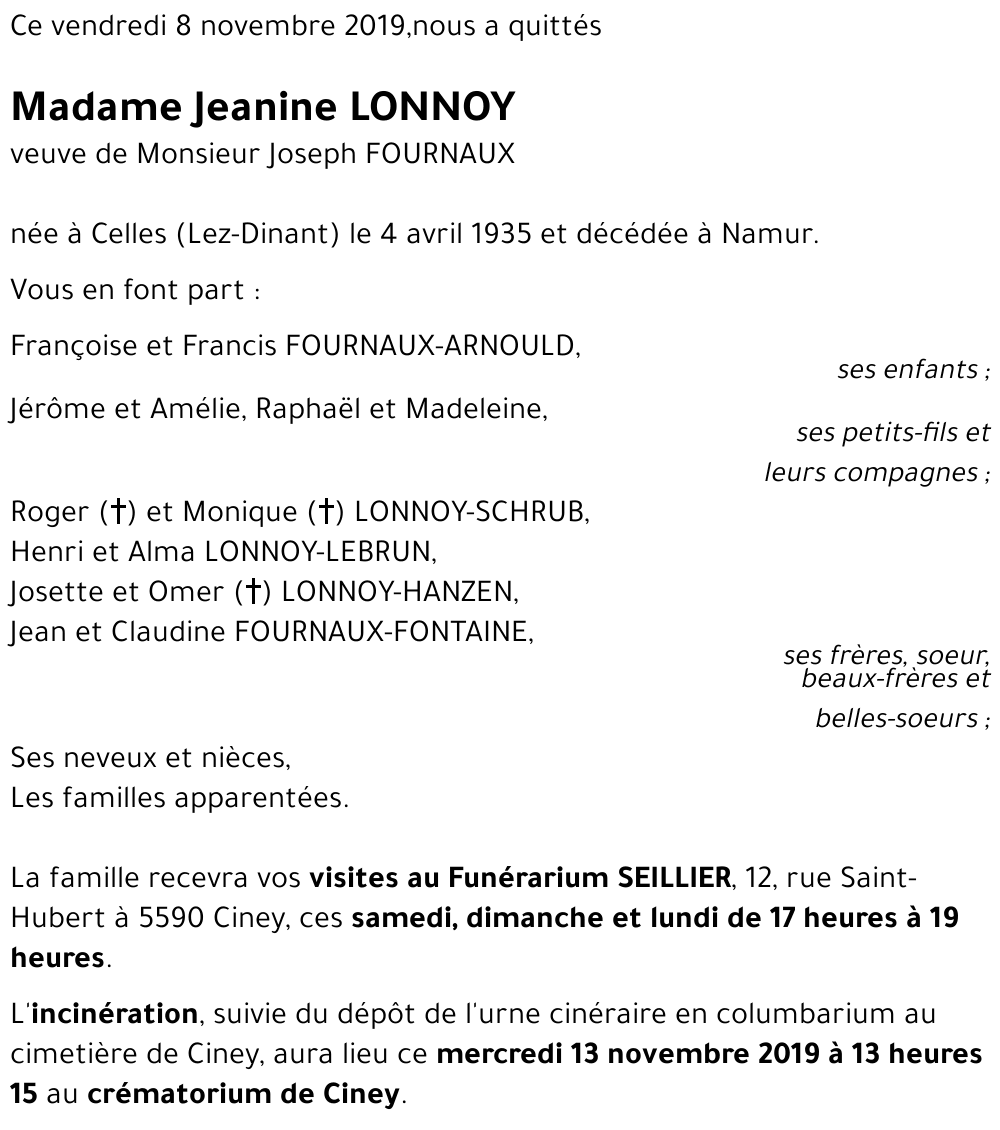 Jeanine LONNOY