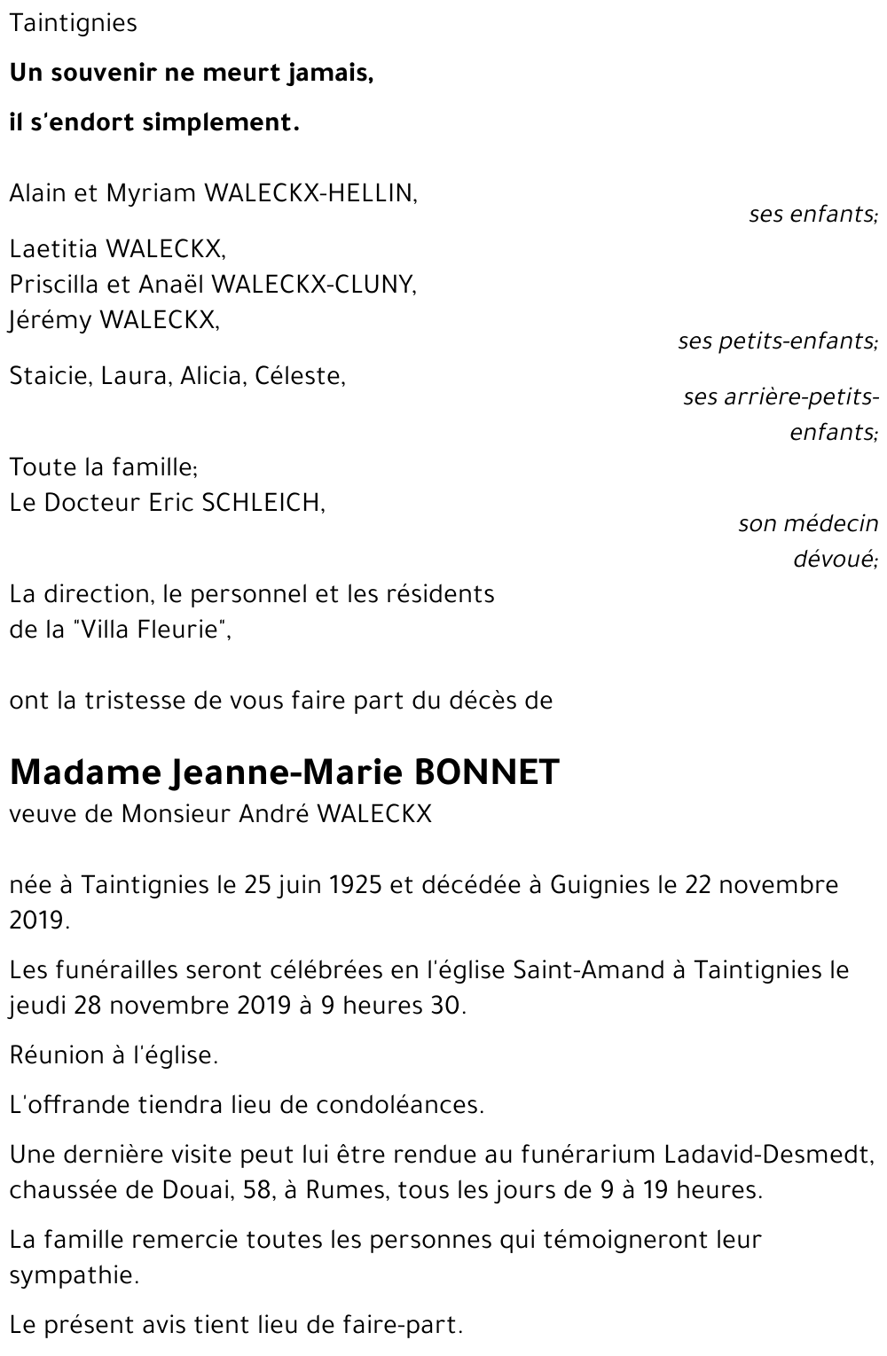 Jeanne-Marie BONNET